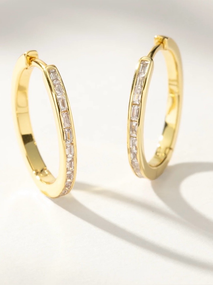 New Uncommon James Gold Shine On Hoop Earrings